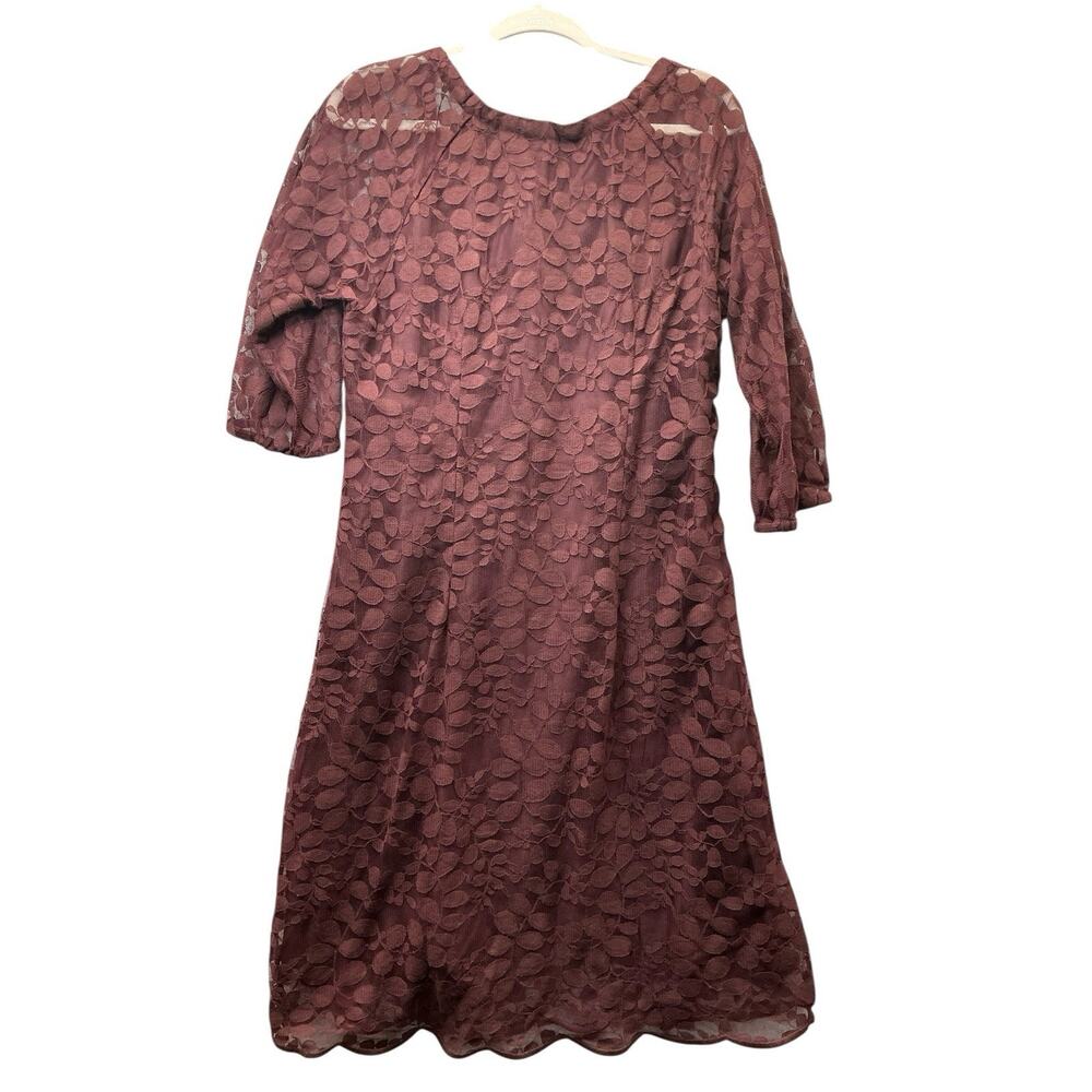 Garnet Hill Boheme Lace Dress Pullover Berry Women's 12 - Picture 16 of 16